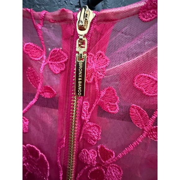 Bronx and Banco Maraya Long Sleeve Mini Dress in Fuchsia - Picture 9 of 11